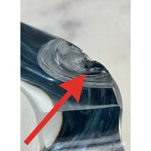 Vintage Strombergshyttan H65 Signed Sweden Art Glass Ashtray Blue Tint MCM READ - Picture 15 of 16